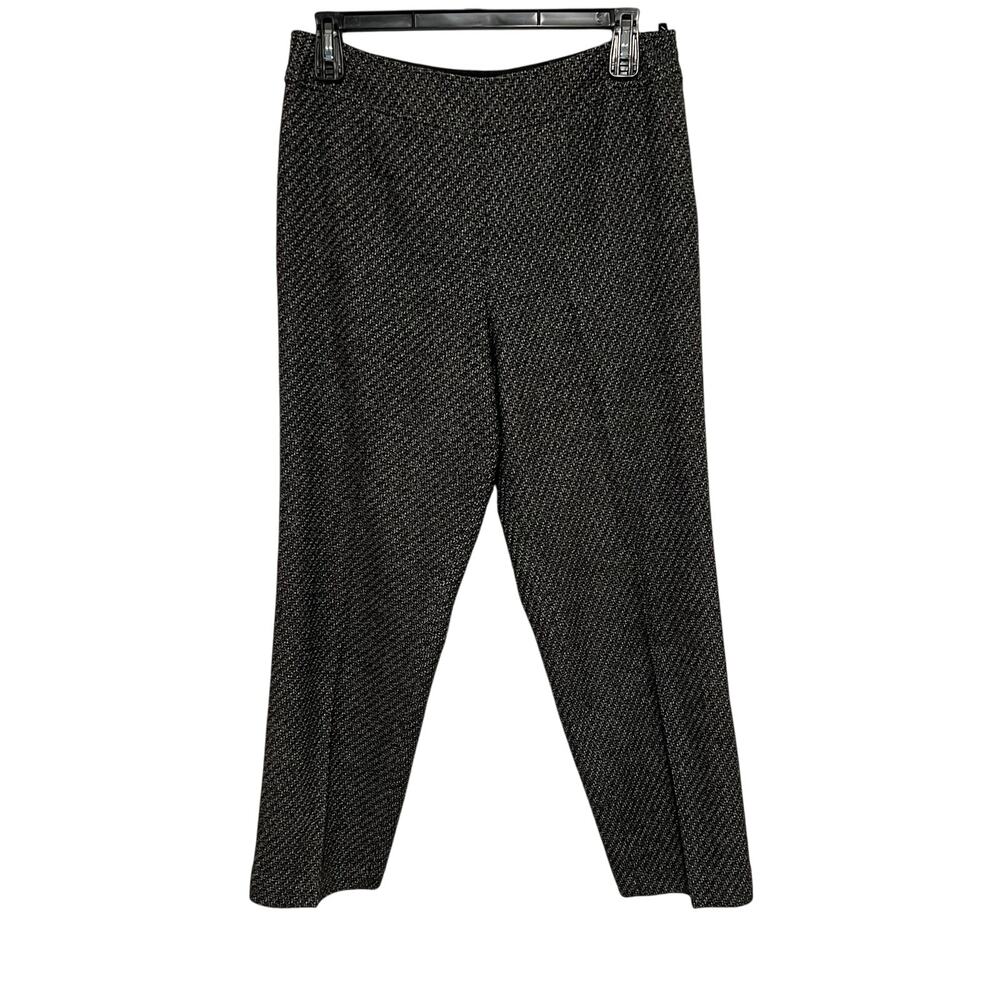 Vintage Talbots 100% Wool Lined Pants Lined Size 14 Black Textured Side Zip